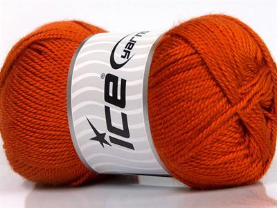 Lot of 4 x 100gr Skeins Ice Yarns DORA Hand Knitting Yarn Dark Orange