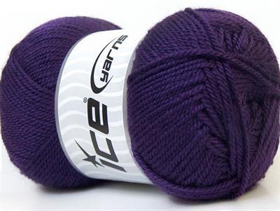 Lot of 4 x 100gr Skeins Ice Yarns DORA Hand Knitting Yarn Dark Purple