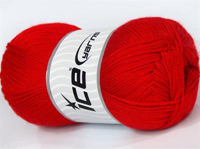 4x100gr. DORA Akrilik Koyu kırmızı Kışlık, Düz iplikler, 100% Akrilik