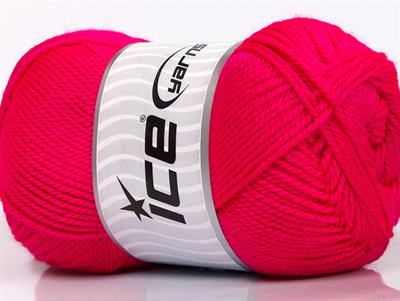 4x100gr. DORA Akrilik Fuşya Kışlık, Düz iplikler, 100% Akrilik