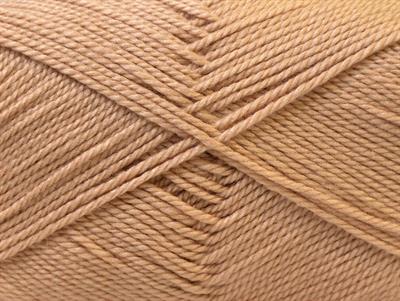 Lot of 4 x 100gr Skeins Ice Yarns DORA Hand Knitting Yarn Light Brown