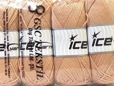 Lot of 4 x 100gr Skeins Ice Yarns DORA Hand Knitting Yarn Light Brown
