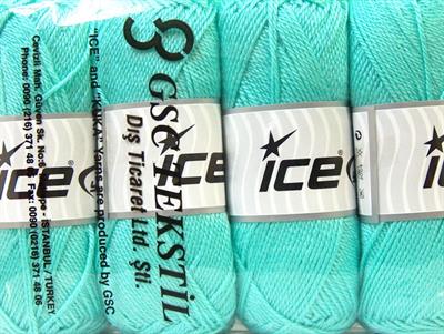 Lot of 4 x 100gr Skeins Ice Yarns DORA Hand Knitting Yarn Light Green