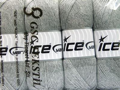 4x100gr. DORA Akrilik Açık Gri Kışlık, Düz iplikler, 100% Akrilik