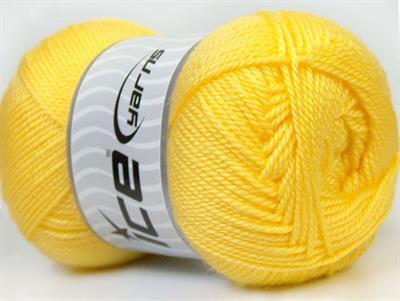Lot of 4 x 100gr Skeins Ice Yarns DORA Hand Knitting Yarn Light Yellow