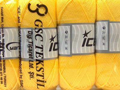 Lot of 4 x 100gr Skeins Ice Yarns DORA Hand Knitting Yarn Light Yellow
