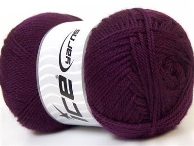Lot of 4 x 100gr Skeins Ice Yarns DORA Hand Knitting Yarn Maroon