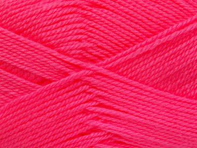 Lot of 4 x 100gr Skeins Ice Yarns DORA Hand Knitting Yarn Neon Pink