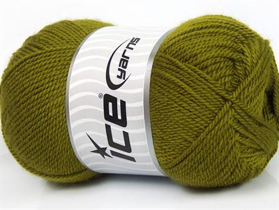 4x100gr. DORA Akrilik Zeytin Yeşili Kışlık, Düz iplikler, 100% Akrilik