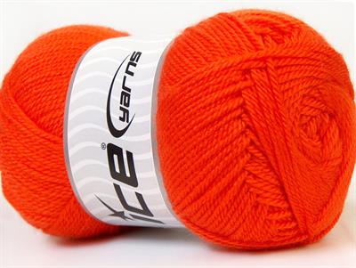 Lot of 4 x 100gr Skeins Ice Yarns DORA Hand Knitting Yarn Orange
