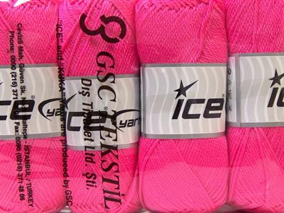 Lot of 4 x 100gr Skeins Ice Yarns DORA Hand Knitting Yarn Pink