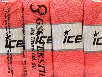 Lot of 4 x 100gr Skeins Ice Yarns DORA Hand Knitting Yarn Salmon