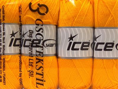 Lot of 4 x 100gr Skeins Ice Yarns DORA Hand Knitting Yarn Yellow