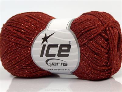 Lot of 8 Skeins Ice Yarns ELEGANT METALLIC COTTON (88% Cotton) Yarn Copper