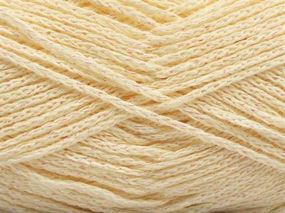 Lot of 8 Skeins Ice Yarns ELEGANT METALLIC COTTON (88% Cotton) Yarn Cream Iridescent