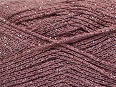 Lot of 8 Skeins Ice Yarns ELEGANT METALLIC COTTON (88% Cotton) Yarn Light Orchid