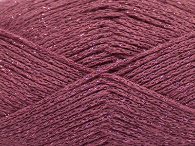 Lot of 8 Skeins Ice Yarns ELEGANT METALLIC COTTON (88% Cotton) Yarn Orchid