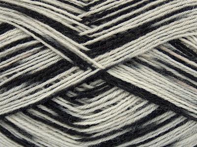 Lot of 4 x 100gr Skeins Ice Yarns ELITE SOCK (75% Superwash Wool) Yarn Grey Shades Black