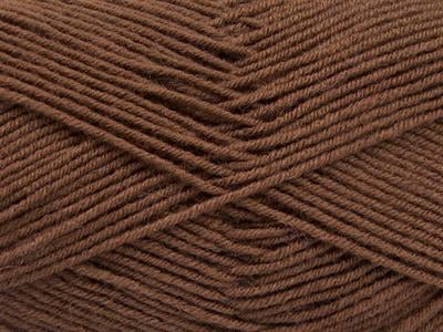 4x100gr. ELITE WOOL Yün, Akrilik Kahverengi Kışlık, Yün, Worsted