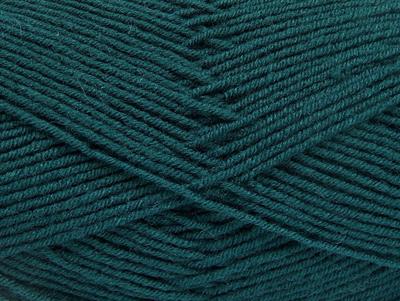 4x100gr. ELITE WOOL Yün, Akrilik Koyu yeşil Kışlık, Yün, Worsted