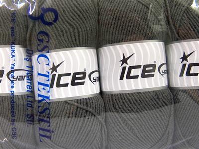 4x100gr. ELITE WOOL Yün, Akrilik Koyu Gri Kışlık, Yün, Worsted