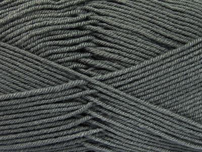 4x100gr. ELITE WOOL Yün, Akrilik Koyu Gri Kışlık, Yün, Worsted