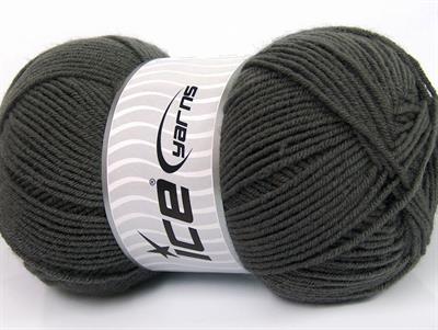 4x100gr. ELITE WOOL Yün, Akrilik Koyu Gri Kışlık, Yün, Worsted