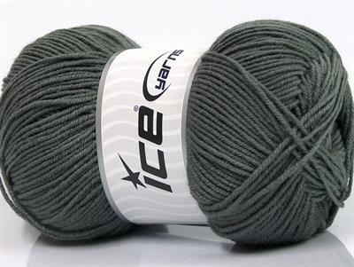 4x100gr. ELITE WOOL Yün, Akrilik Koyu Gri Kışlık, Yün, Worsted