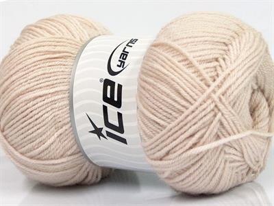 4x100gr. ELITE WOOL Yün, Akrilik Pudra Pembe Kışlık, Yün, Worsted