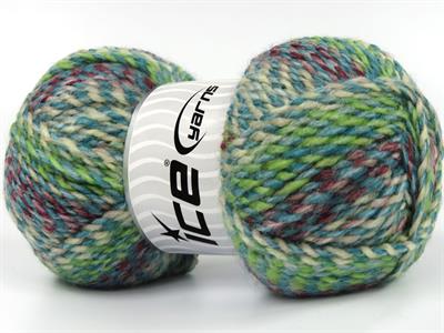 Lot of 4 x 100gr Skeins Ice Yarns ESTRELLA Yarn Green Turquoise Maroon Cream