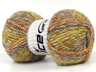 Lot of 4 x 100gr Skeins Ice Yarns ESTRELLA Yarn Green Camel Orange Grey