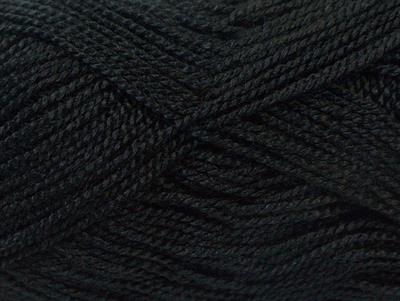 10x30gr. ETAMIN Akrilik Siyah Kışlık, Çok İnce, Düz iplikler, 100% Akrilik