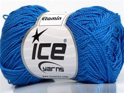 Lot of 10 Skeins Ice Yarns ETAMIN Hand Knitting Yarn Blue