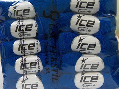 Lot of 10 Skeins Ice Yarns ETAMIN Hand Knitting Yarn Blue