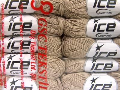 Lot of 10 Skeins Ice Yarns ETAMIN Hand Knitting Yarn Camel