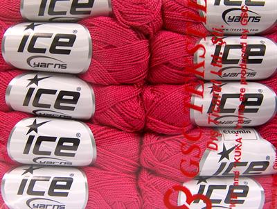 Lot of 10 Skeins Ice Yarns ETAMIN Hand Knitting Yarn Candy Pink