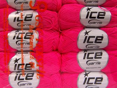 Lot of 10 Skeins Ice Yarns ETAMIN Hand Knitting Yarn Gipsy Pink