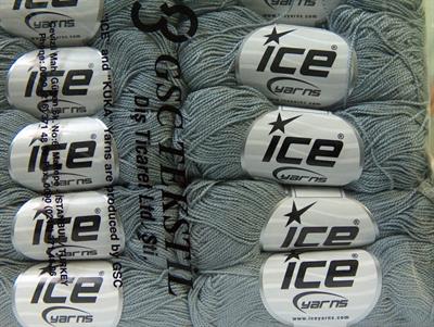 10x30gr. ETAMIN Akrilik Gri Kışlık, Çok İnce, Düz iplikler, 100% Akrilik
