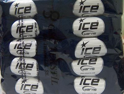 Lot of 10 Skeins Ice Yarns ETAMIN Hand Knitting Yarn Navy