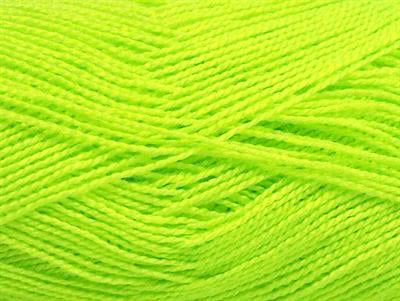 Lot of 10 Skeins Ice Yarns ETAMIN Hand Knitting Yarn Neon Green