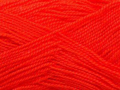 Lot of 10 Skeins Ice Yarns ETAMIN Hand Knitting Yarn Neon Orange