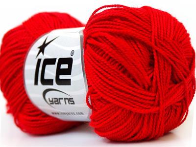 Lot of 10 Skeins Ice Yarns ETAMIN Hand Knitting Yarn Red