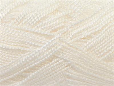 10x30gr. ETAMIN Akrilik Beyaz Kışlık, Çok İnce, Düz iplikler, 100% Akrilik