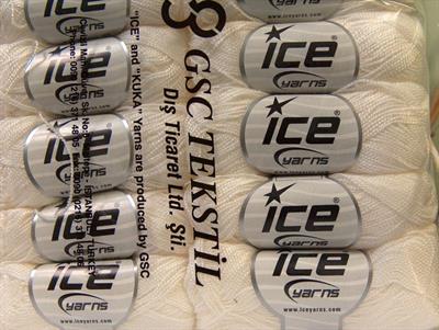 10x30gr. ETAMIN Akrilik Beyaz Kışlık, Çok İnce, Düz iplikler, 100% Akrilik