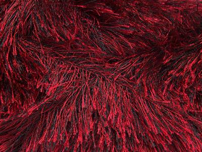 Lot of 4 x 100gr Skeins Ice Yarns EYELASH 100GR Hand Knitting Yarn Red Black