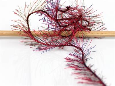 Lot of 4 x 100gr Skeins Ice Yarns EYELASH 100GR Hand Knitting Yarn Red Black