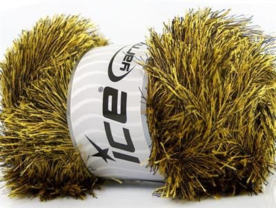Lot of 4 x 100gr Skeins Ice Yarns EYELASH 100GR Yarn Yellow Black