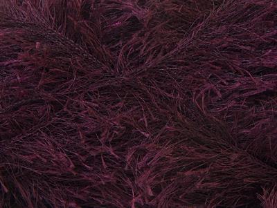 Lot of 4 x 100gr Skeins Ice Yarns EYELASH 100GR Hand Knitting Yarn Dark Maroon