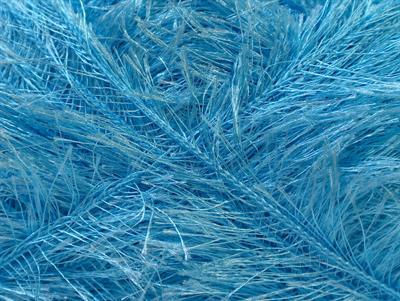 Lot of 4 x 100gr Skeins Ice Yarns EYELASH 100GR Hand Knitting Yarn Light Blue