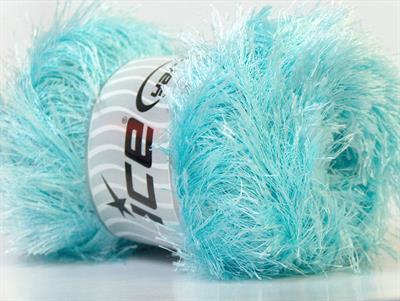 Lot of 4 x 100gr Skeins Ice Yarns EYELASH 100GR Yarn Light Turquoise